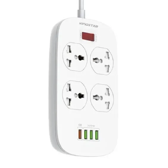 چندراهی برق کینگ استار مدل Kingstar KPS 5135 4AC 2500W - 4P/USB ( 18W ) QC