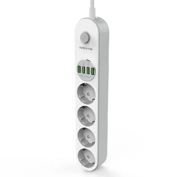چندراهی برق کینگ استار مدل Kingstar KPS 5120 4AC 2500W - 4P/USB ( 17W )